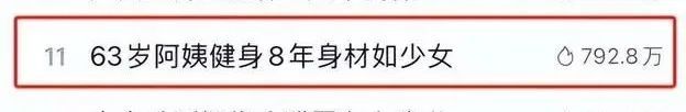 63岁阿姨健身8年上热搜！网友赞叹：我36岁没她身材好……