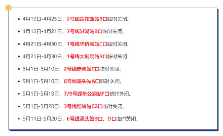 深圳地铁多站点出入口将临时关闭 地铁出行的朋友注意啦! 深圳地铁多站点出入口将临时关闭 地铁出行的朋友注意啦!