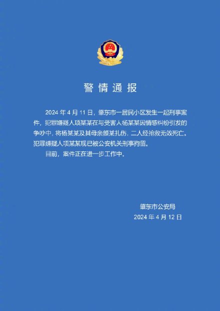 警方通报博主杨立新及母亲被杀案