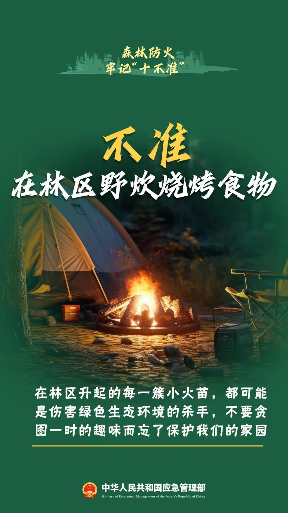 违规野外用火危害大！森林防火“十不准”一定要牢记