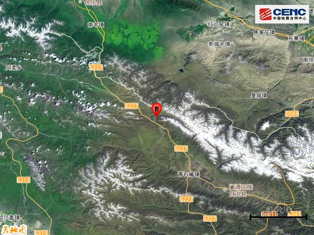 青海海北州门源县发生4.5级地震 青海海北州门源县发生4.5级地震