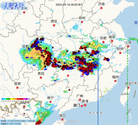 注意！注意！四川重庆湖南一带对流旺盛 警惕局地强对流！