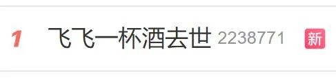 消息传来！“飞飞一杯酒”被证实已去世