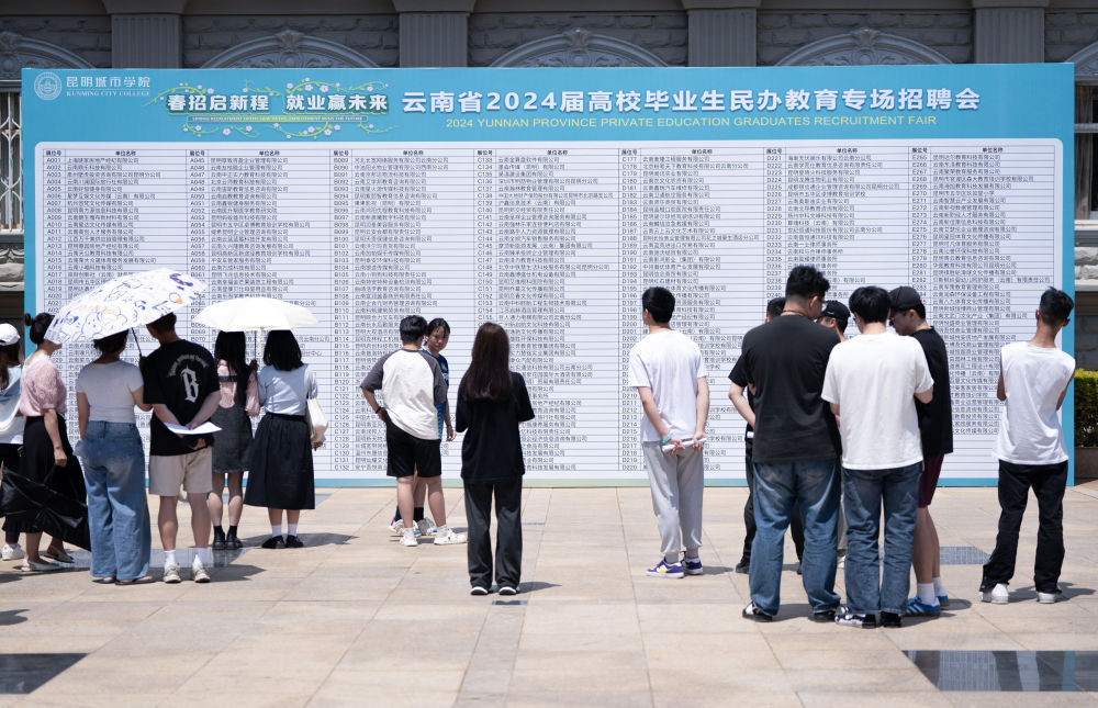 云南省2024届高校毕业生民办教育专场招聘会在昆明举行