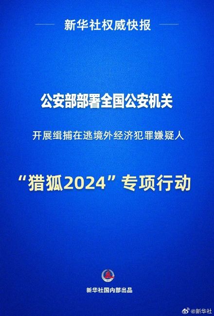 公安部部署猎狐2024专项行动 公安部部署猎狐2024专项行动