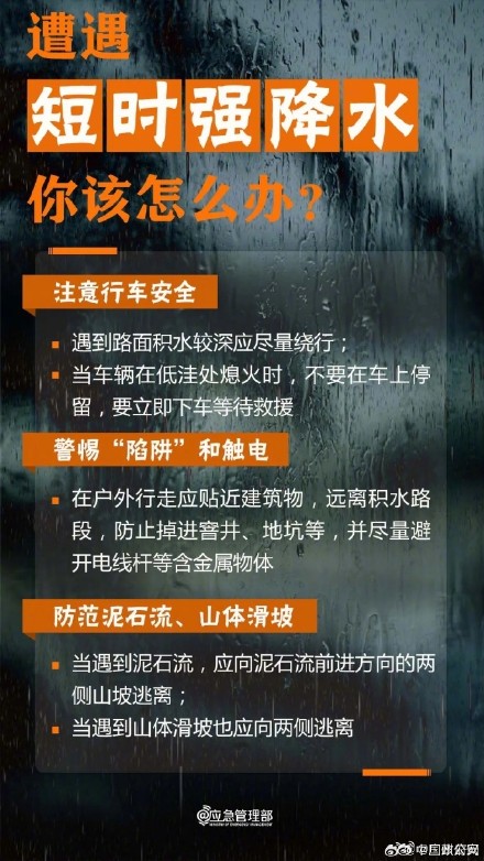 暴雨+强对流！收到预警你该这么做