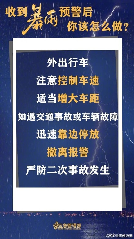 暴雨+强对流！收到预警你该这么做