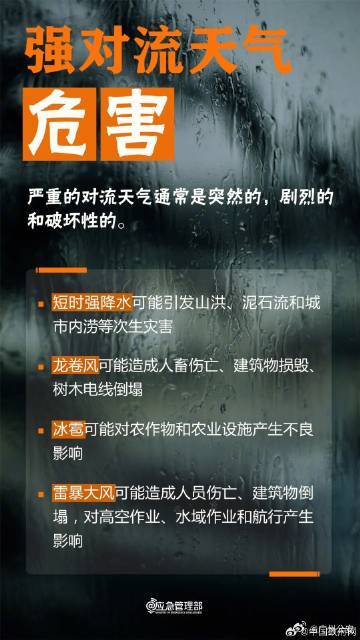暴雨+强对流！收到预警你该这么做