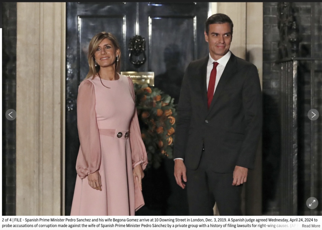 妻子涉腐败被调查，西班牙首相桑切斯称已暂停公职，正考虑“辞职的可能性”