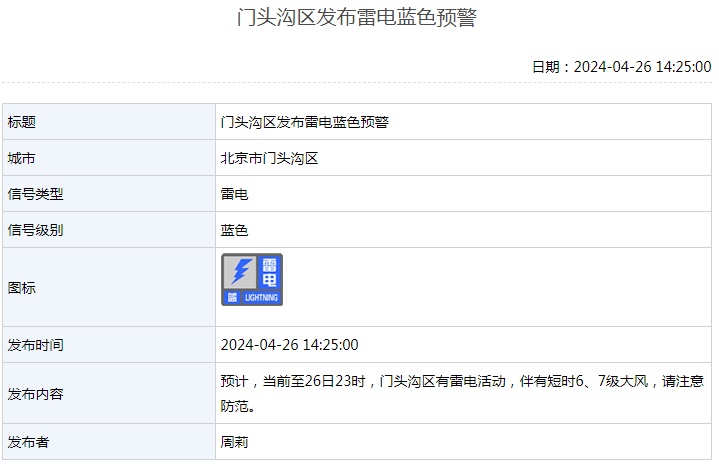 下班带伞快回家！雨正在赶来北京路上！两区已发布雷电蓝色预警