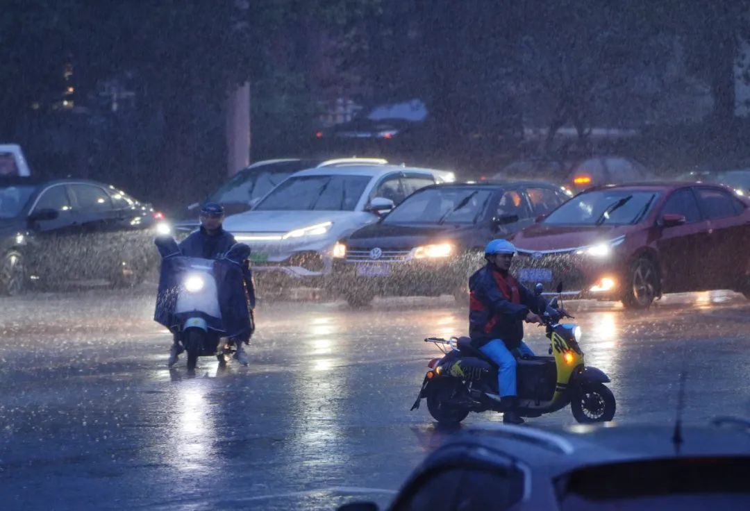 武汉暴雨大风图片