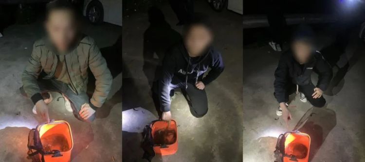禁渔期的涪江河边，3男子因用泥鳅钓鱼被抓！