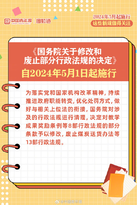 2024年5月起施行的这些新规值得关注