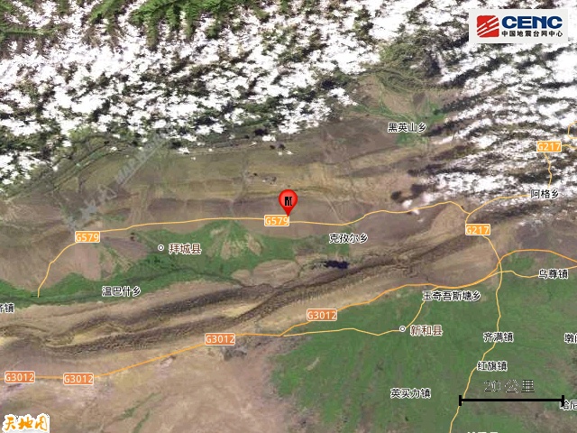 新疆阿克苏地区拜城县发生3.1级地震 新疆阿克苏地区拜城县发生3.1级地震