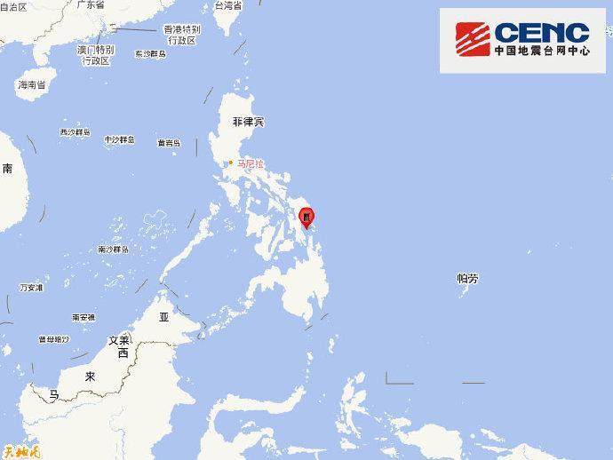 菲律宾莱特岛发生5.7级地震 震源深度30千米 菲律宾莱特岛发生5.7级地震 震源深度30千米