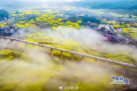在中国坐高铁 窗外的风景绝了！