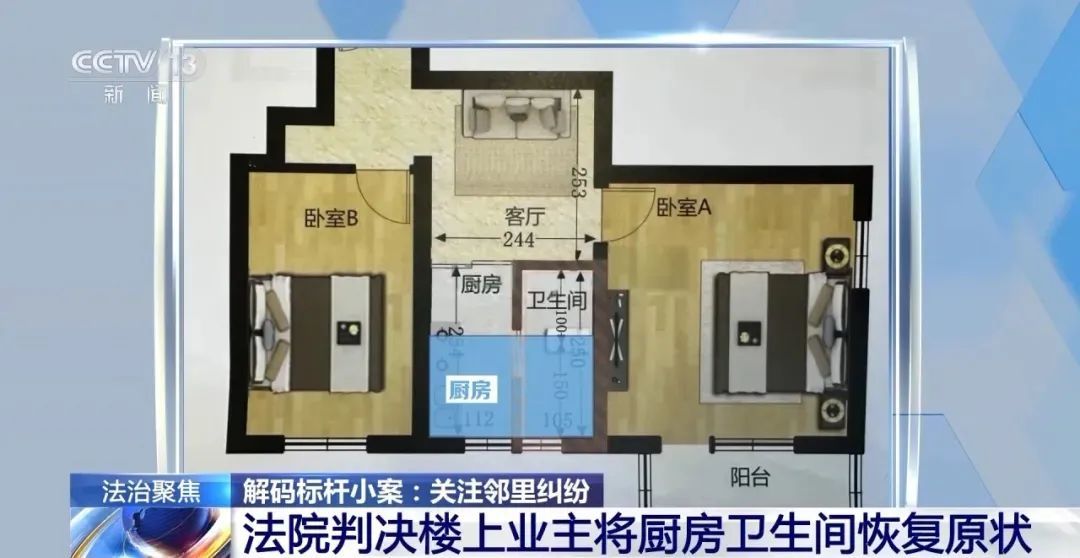 楼上住户把厨房改成卫生间，法院判了！