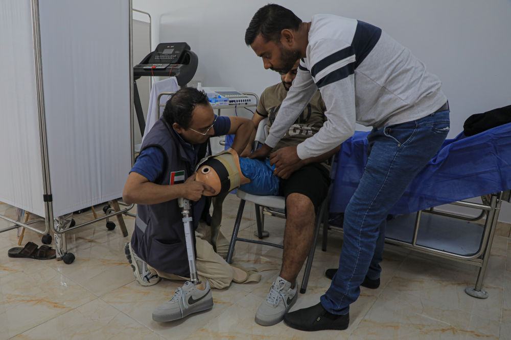 加沙医院里的被截肢患者