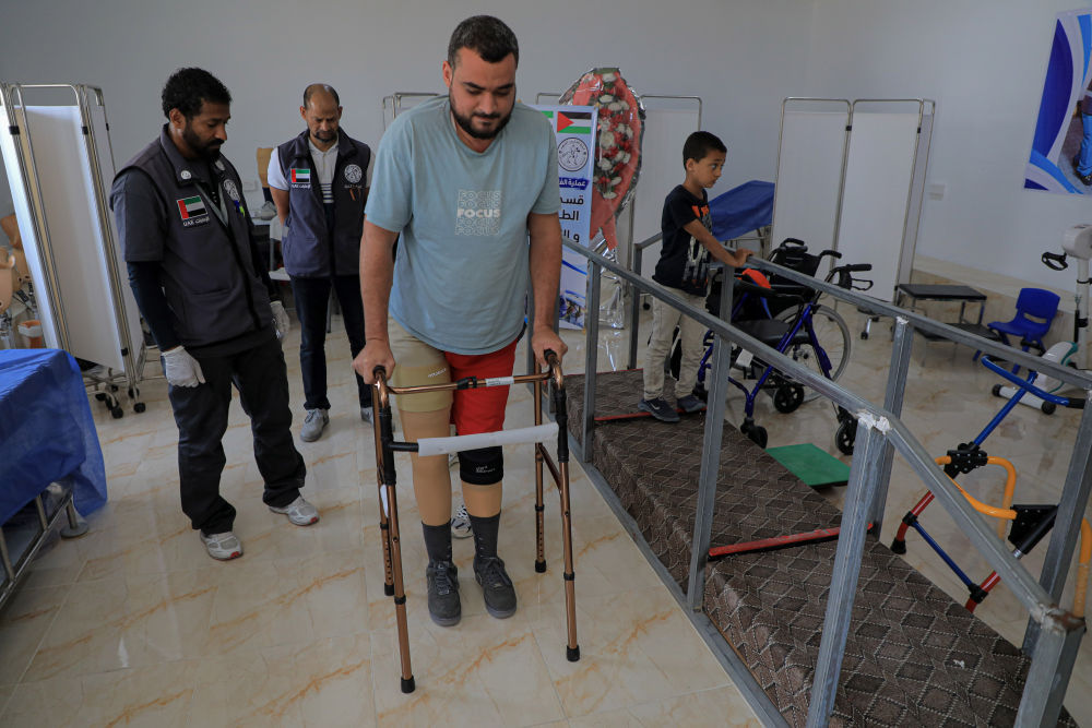 加沙医院里的被截肢患者