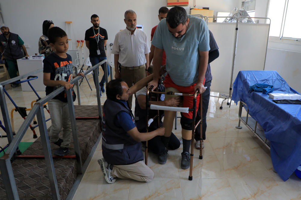 加沙医院里的被截肢患者