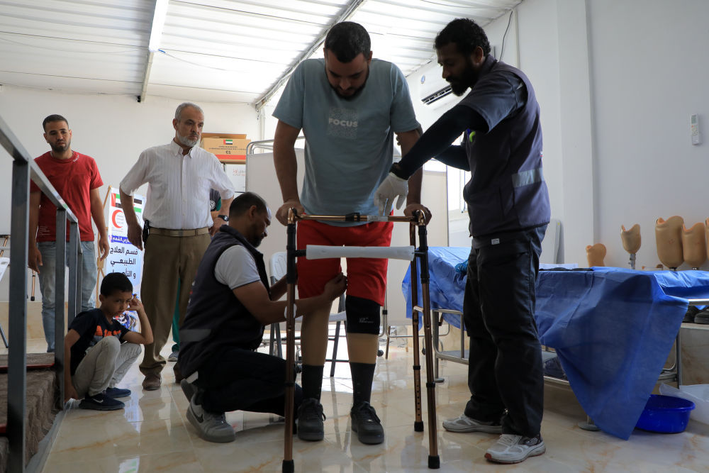 加沙医院里的被截肢患者