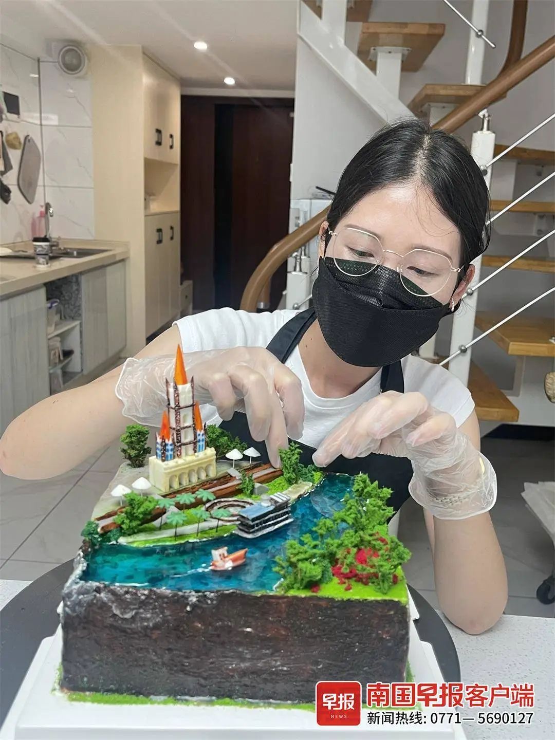 绝了！她把广西美景做进蛋糕里，好靓！