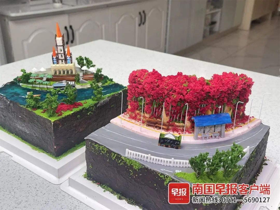 绝了！她把广西美景做进蛋糕里，好靓！