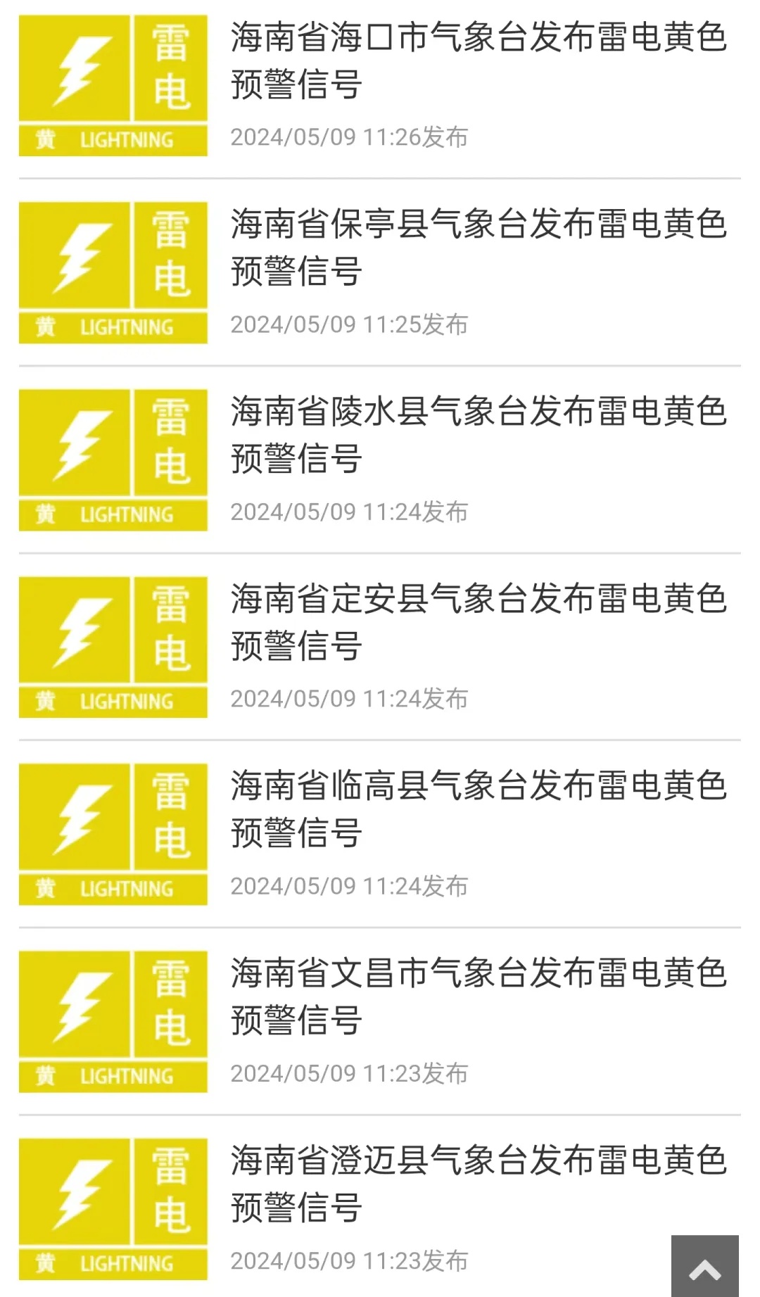 海口发布暴雨橙色+雷电黄色预警！