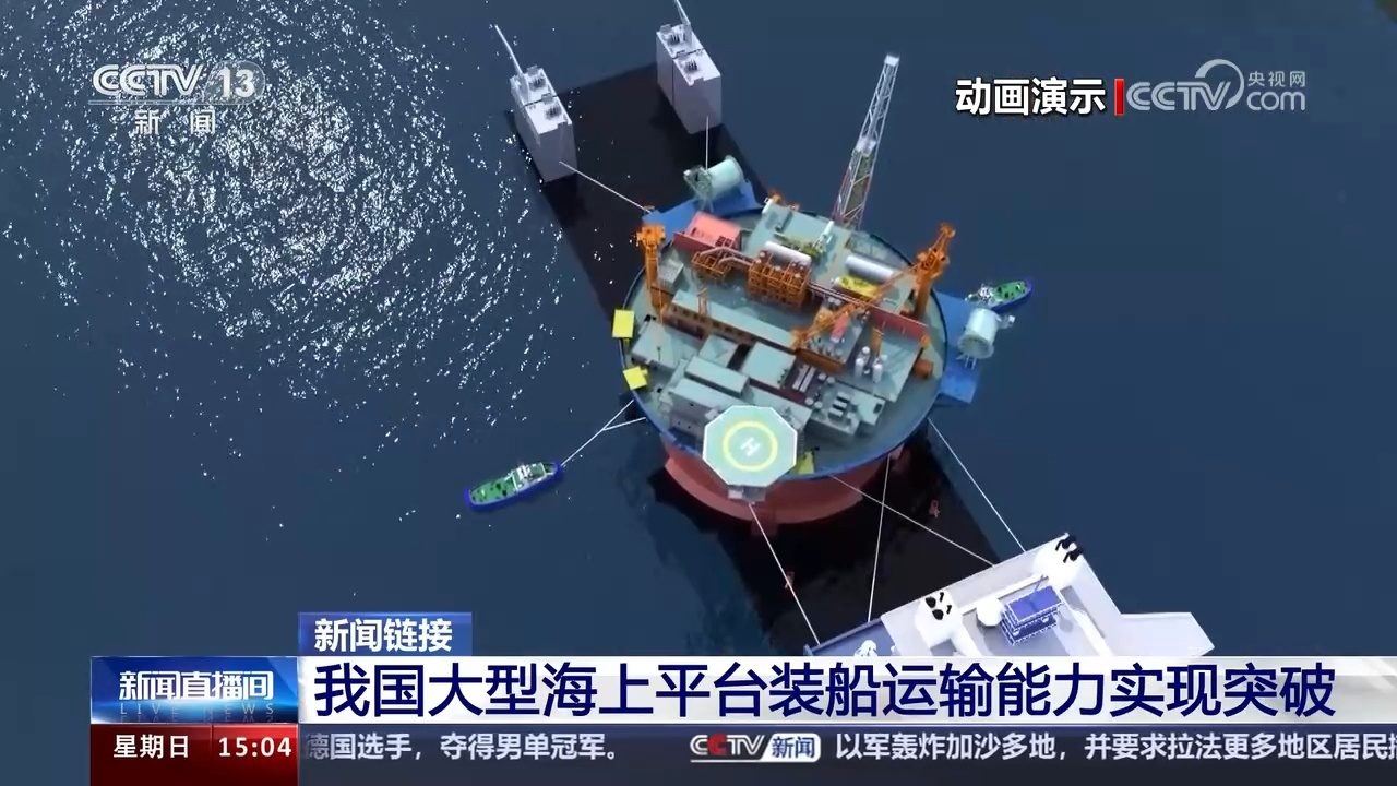我国大型海上平台装船运输能力实现重要突破 装船运输技术已跃居世界先进水平 我国大型海上平台装船运输能力实现重要突破 装船运输技术已跃居世界先进水平