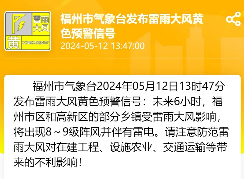 狂风＋暴雨！刚刚，福州一秒天黑！