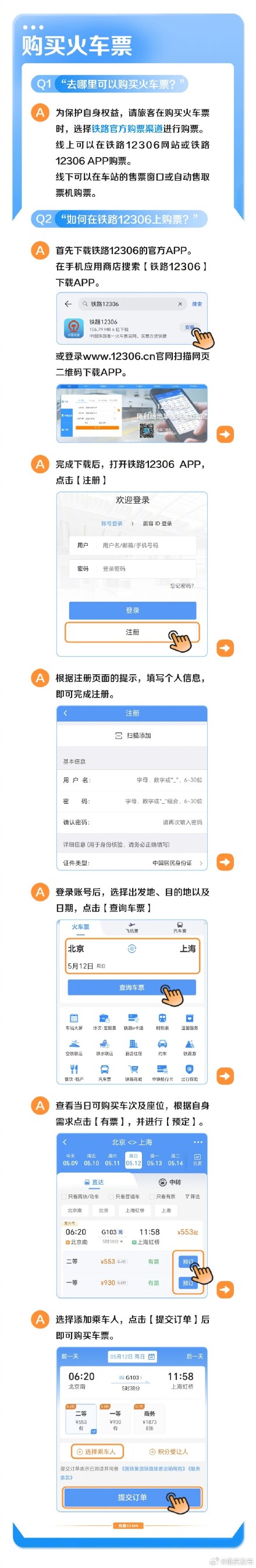 铁路12306APP零基础使用指南 转给需要的人