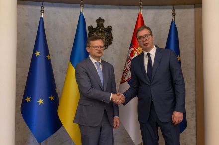 乌克兰外长和泽连斯基夫人访问塞尔维亚