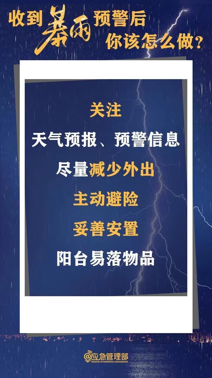收到暴雨预警后该怎么做？如何避险自救？一文了解→