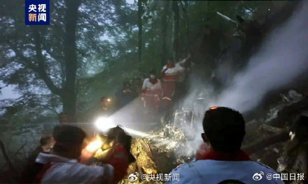 伊朗媒体发布总统直升机事故现场图 伊朗媒体发布总统直升机事故现场图