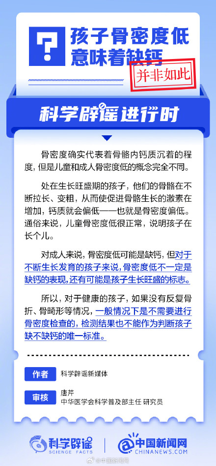 孩子骨密度低意味着缺钙吗? 孩子骨密度低意味着缺钙吗?