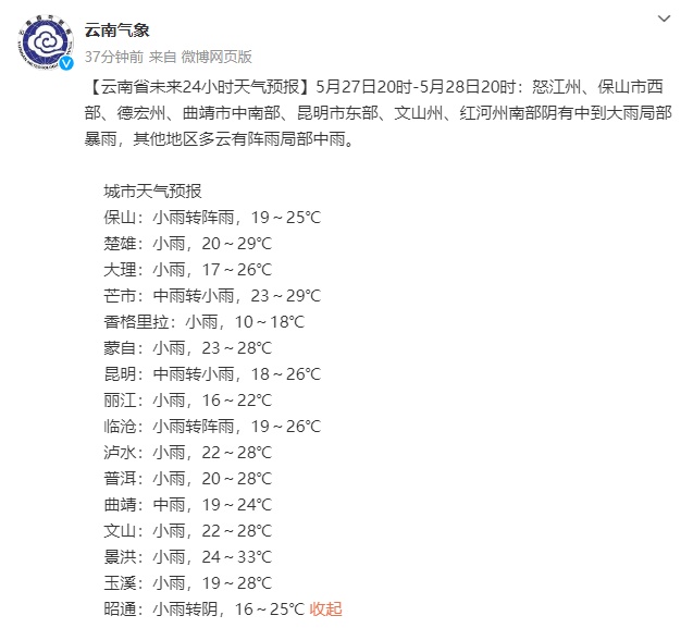 大风+暴雨！昆明这波雨来的太猛！接下来……