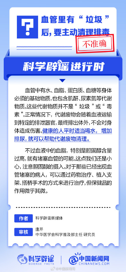 血管里有“垃圾”后，要主动清理排毒？