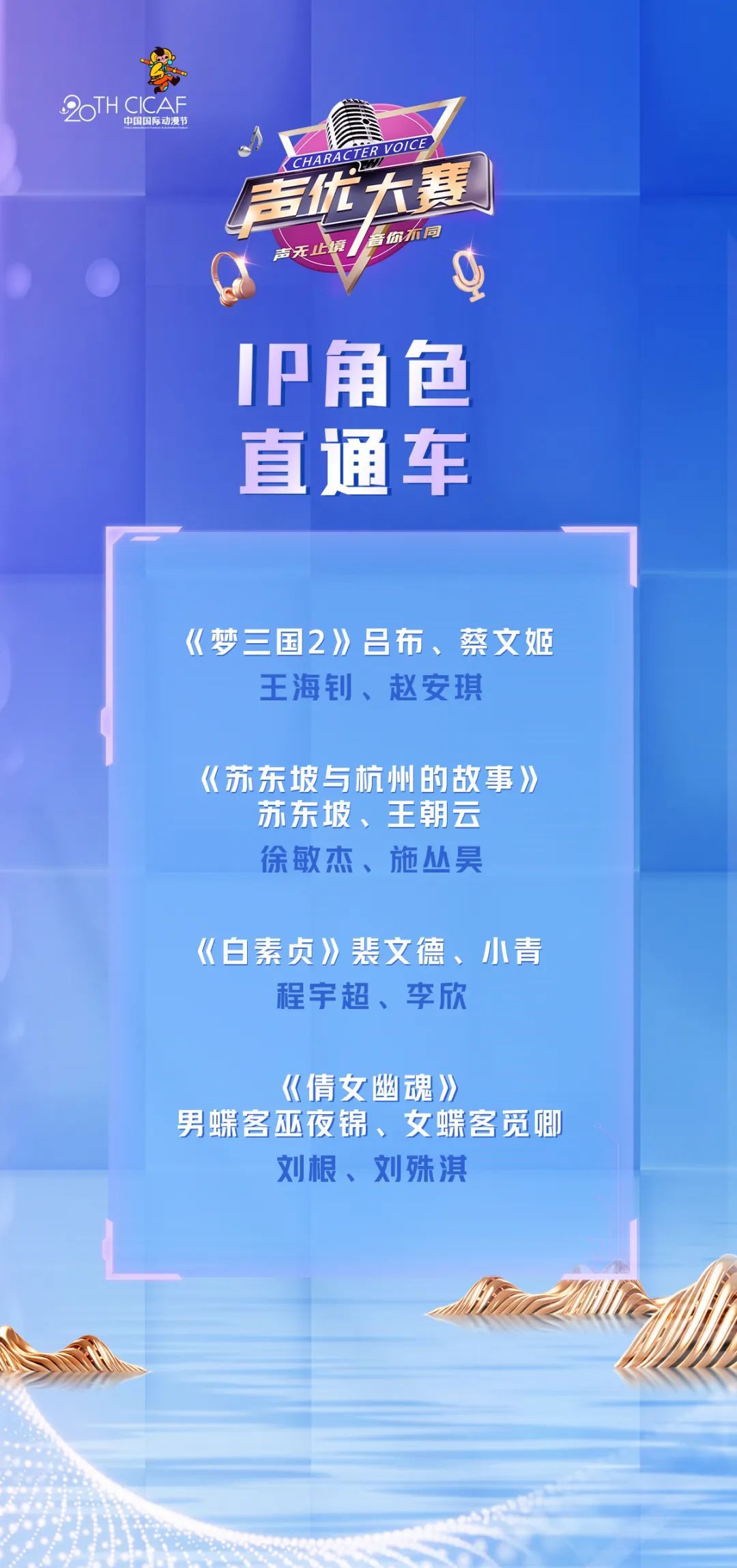 他们在杭州夺冠,声优大赛获奖名单来了 他们在杭州夺冠,声优大赛获奖名单来了