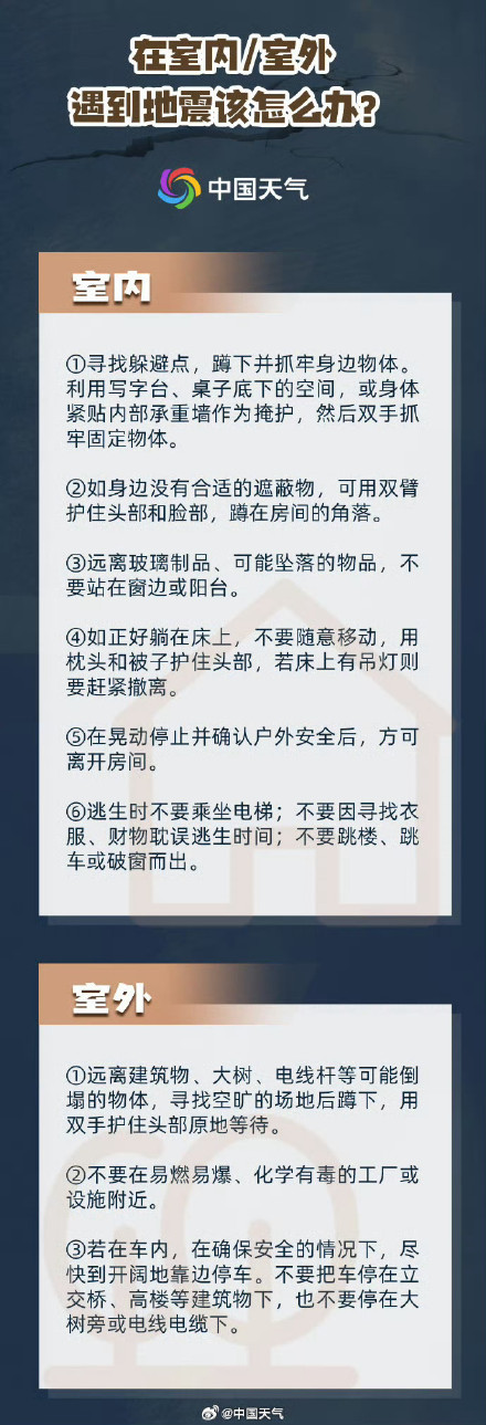 西藏那曲市尼玛县发生5.9级地震 一图掌握地震发生如何逃生