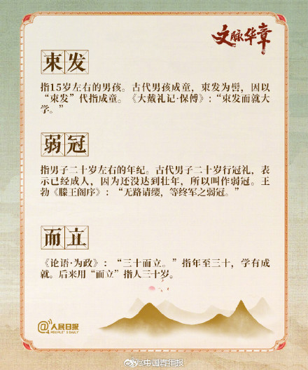 你的年龄在古代怎么表述？