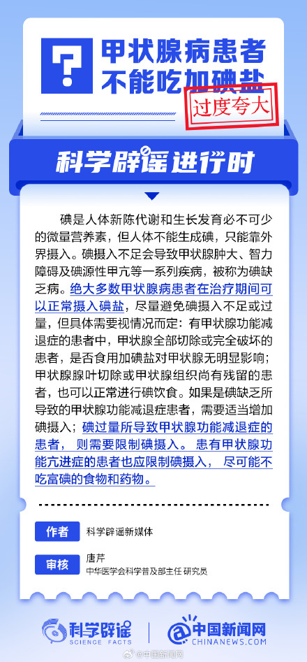 甲状腺病患者不能吃加碘盐? 甲状腺病患者不能吃加碘盐?
