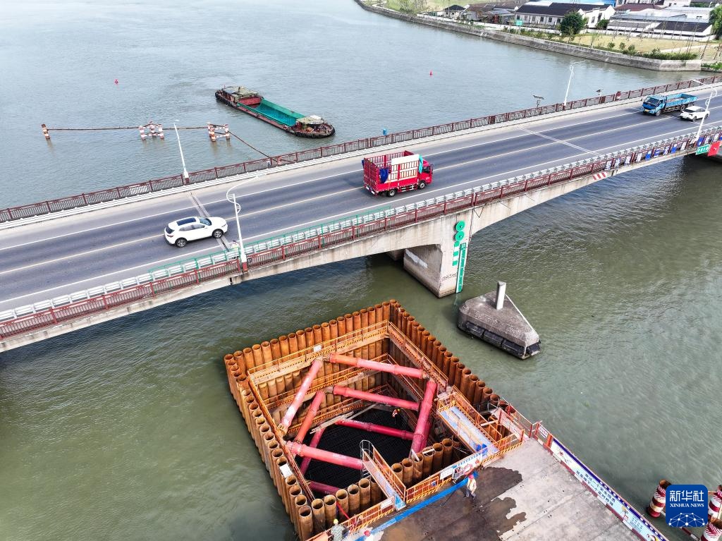 江蘇蘇州:長湖申線(江蘇段)航道整治工程東段工程施工有序進行 江蘇蘇州:長湖申線(江蘇段)航道整治工程東段工程施工有序進行