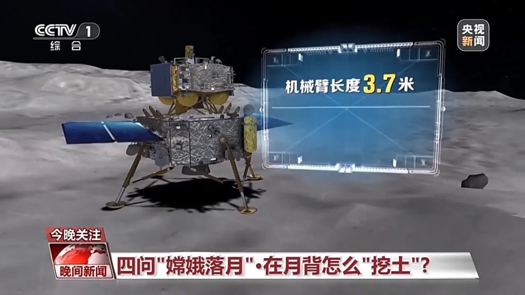 "大家好,现在我正在月球挖土"! "大家好,现在我正在月球挖土"!