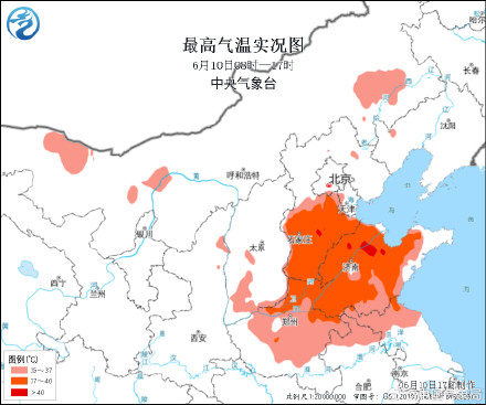 北方大范围高温持续 河北河南山东局地可突破40℃