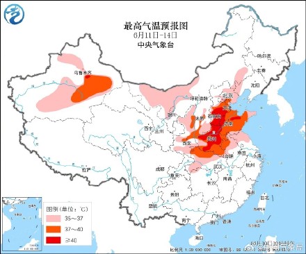 北方大范围高温持续 河北河南山东局地可突破40℃