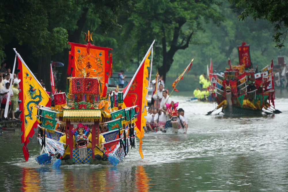 西溪湿地举办龙舟文化节活动 西溪湿地举办龙舟文化节活动
