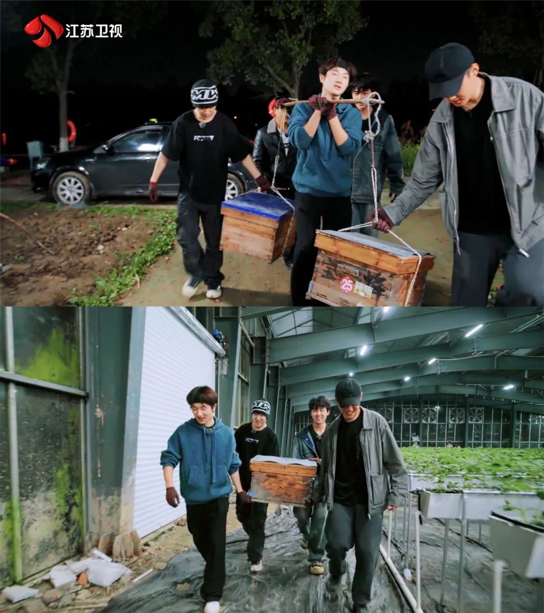 江苏卫视《种地吧2》十个勤天风雨无阻搬蜂箱