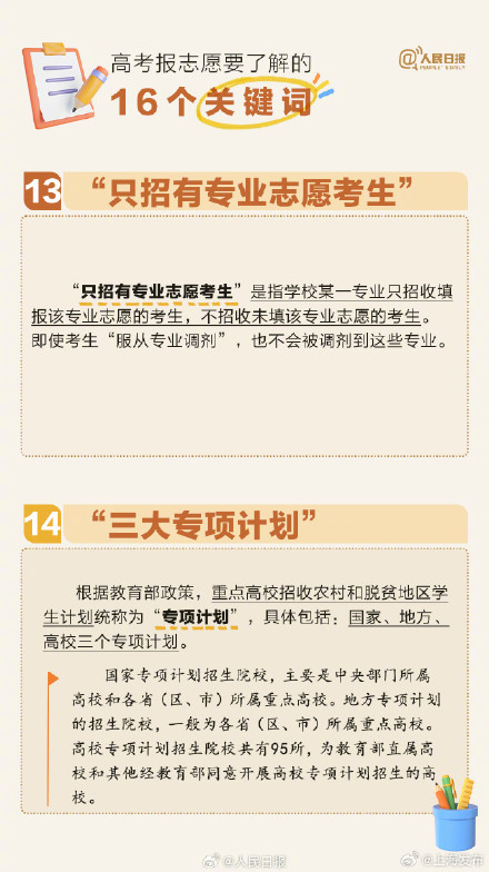干货收藏!高考填报志愿要了解的16个关键词 干货收藏!高考填报志愿要了解的16个关键词