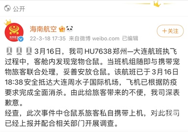 女子将宠物带上飞机致全体乘客被迫下机，上海机场警方通报：已行拘！
