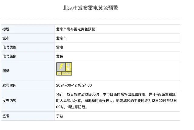 8级左右大风和小冰雹 北京发布雷电黄色预警 8级左右大风和小冰雹 北京发布雷电黄色预警